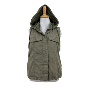 Volcom Vest Womens XS Extra Small Ivy Pile Lined Detachable Hood Snap Buttons